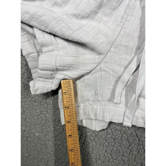 Free People Shorts Womens Small Gray Paperbag Waist Tie Belt Cuffed Pockets - Picture 12 of 13